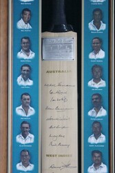 1960 Australia v West Indies Tied Test commemorative bat with 8 ...