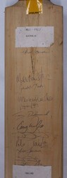 1986-87 Australia v England full size cricket bat, signed on front by ...