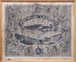 Framed items 'Australian Cricketers 1896' Supplement to "The ...