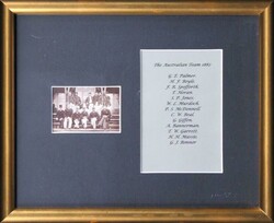 1882 Australian Team original photograph, window mounted with list of ...
