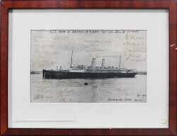 1920-21 England tour to Australia photograph of RMS Osterley signed ...