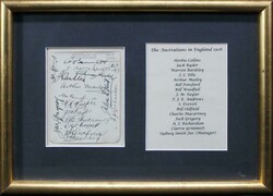 1926 Australian Team autograph page with 16 signatures - Herbie ...