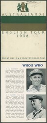 1938 Australian tour to England Orient Line brochure 'AUSTRALIAN XI, ...