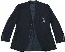 Blazer England home Test blazer, navy blue wool, embroidered Crown ...