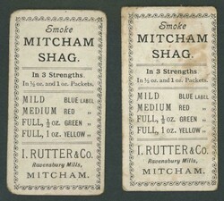 1901 I Rutter (Mitcham) 'Cricketer Series', part set [2/20], ...
