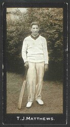 1912 F & J Smith 'Cricketers, 2nd Series' numbered 51-70, part set ...