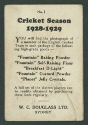 1921-35 scarce cricket cards comprising 1921 McIntyre Bros ...
