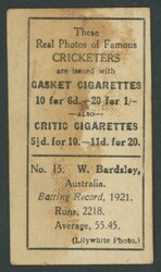 1922 Pattreiouex (Casket Cigarettes) 'Real Photos of Famous ...