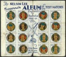 1928 'The Nelson Lee Souvenir Album of the Test Matches, England v ...