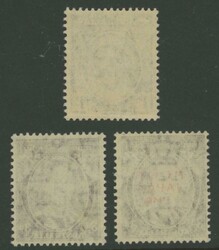1948 Trial (Proof) Thin Overprints 1d in Black, 3d in Black, 3d in ...