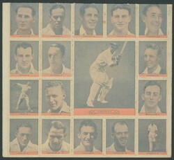 1946 Anonymous 'Cricket Transfers', sheets of 'Australian Cricketers' ...