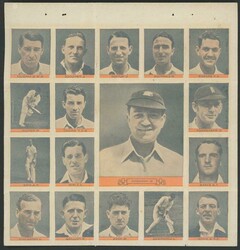1946 Anonymous 'Cricket Transfers', sheets of 'Australian Cricketers' ...