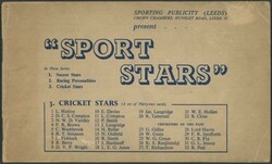 1950 Sporting Publicity (Leeds) 'Cricket Stars' complete set [32], ...