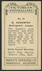 1934 Hoadleys 'Victorian Footballers', almost complete set [49/50], ...