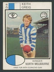 1975 Scanlens 'Footballers', part set [78/132] plus Checklists [9/12] ...