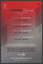 2016 Regal Trading Cards 'Daniher Dynasty', signed by Terry, Neale, ...