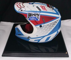 CHAD REED signature on Motocross helmet, in perspex display case ...