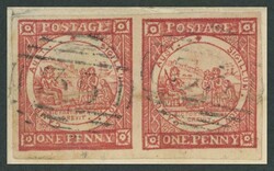 1850-51 Sydney Views Plate I (No Clouds) 1d SG 1-4 group horizontal ...