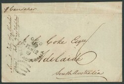 1848 unstamped envelope from Wales enclosing original letter headed ...