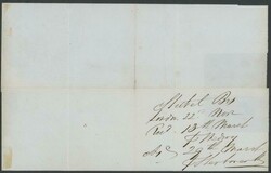 1852 (late) outer from Great Britain to "Melbourne, Port Phillip" ...