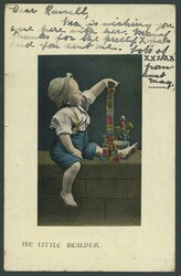 1908 (April 2) picture postcard to "Master Darling, Christmas Island, ...