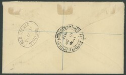 1937 envelope registered to Scotland with Straits Settlements ...