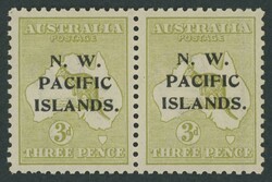1915-16 on Kangaroos Third Watermark 3d yellow-olive Fourth Setting ...