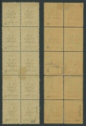 1918 Surcharges 'One Penny' on KGV 5d brown SG 100 and 'One Penny' on ...