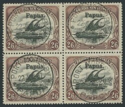 1906 Large 'Papua' Overprints Rosettes Watermark Horizontal Thick ...