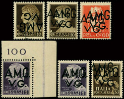Trieste Zona A - AMG-VG - 6 es. 1945-1947 con rare varietà di ...