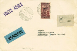 Trieste Zona A - AMG-FTT - raccomandata espresso "posta aerea" da ...