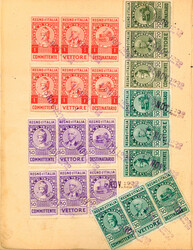 ITALIA REGNO - 2 classificatori con marche da bollo, Segnatasse su ...