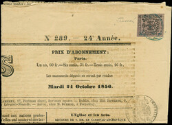 testata di giornale "L'Univers" (Parigi - n.289, 21.10.1856) con ...
