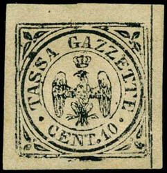 Segnatasse per giornali - c.10 bianco "aquilotto" con linea di ...