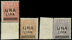 Vitt. Emanuele III - Servizio Commissioni - serie 3 val. soprast. (2 ...