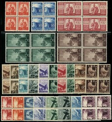 Democratica serie completa di 23 val. in blocchi di 4 - Sassone n ...