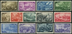 Risorgimento serie 13 val. Sassone n.580-591+E32 - nell'insieme buona ...