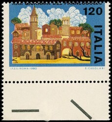 1980 - XXII Giornata del Francobollo L.120 BDF in basso, senza "XXII ...