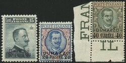 Levante - Durazzo - 1909-1911 - "30 Para 30" su c.15 + "20 Piastre ...