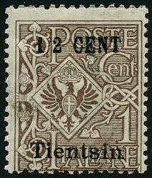 Cina - Tientsin - c.1/2 su Floreale c.1 Sassone n.15 - buona qualità ...