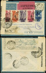 Cirenaica - aerogramma raccomandato espresso dalla P.Militare n.85 a ...
