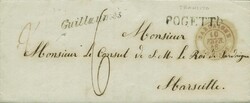 Sardegna - lettera con testo da Guillaumes a Marsiglia dell'8.2.1848, ...