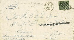 lettera con testo da Bologna a Cento del 7.6.1859 con Pontificio b.2 ...