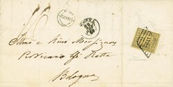 lettera con testo da Cento a Bologna del 29.11.1859 in porto franco ...