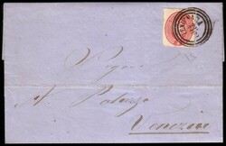 LOMBARDO-VENETO 1865 (22 feb.)Ritagli di Interi Postali Usati Come ...