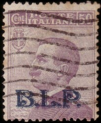 REGNO D'ITALIA 1924 B.L.P. 50c. violetto, soprastampa litografica II ...