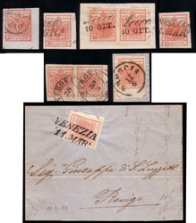 ITALY - OLD STATES: LOMBARDY-VENETIA 1850/1858 First issue. ...