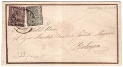 Valentina da Borgotaro 25 FEBB 1858 a Bologna con 10 + 15 c. (2+3) ...