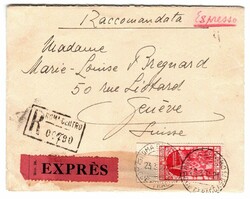 Fiume 16 valori (S.71) su 3 buste raccomandate espresso per la ...