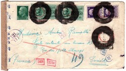 Espresso a Parigi 30.10.42 con Imperiale 25 c. + 50 c., 2 esemplari + ...